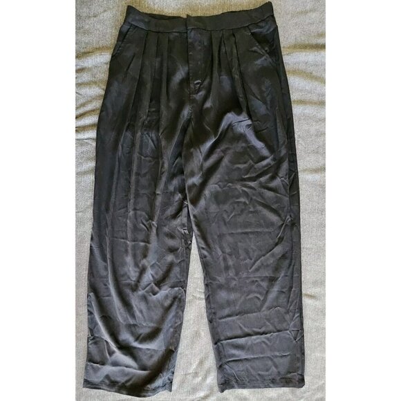 Terea By Andrea Pitter XXL Womens Pants Black Zip Office Career Dress Wide Leg - Picture 13 of 16